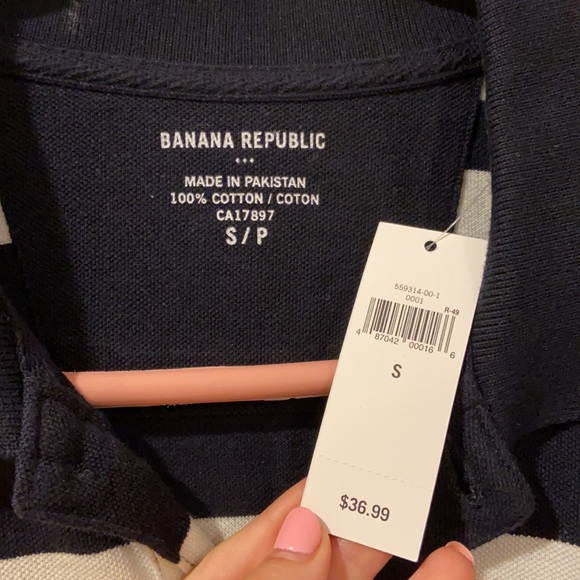 Men’s Banana Republic Cotton Striped Polo Size S - Picture 6 of 9